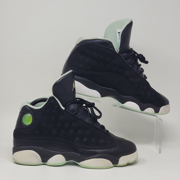 Nike Air Jordan 13 Retro Black Mint Foam GS439358-015 Youth Size 6Y Pre-owned - Picture 1 of 11